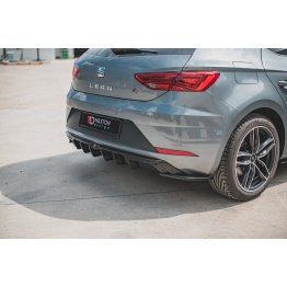 Накладки сплиттеры боковые на задний бампер на Seat Leon III FR